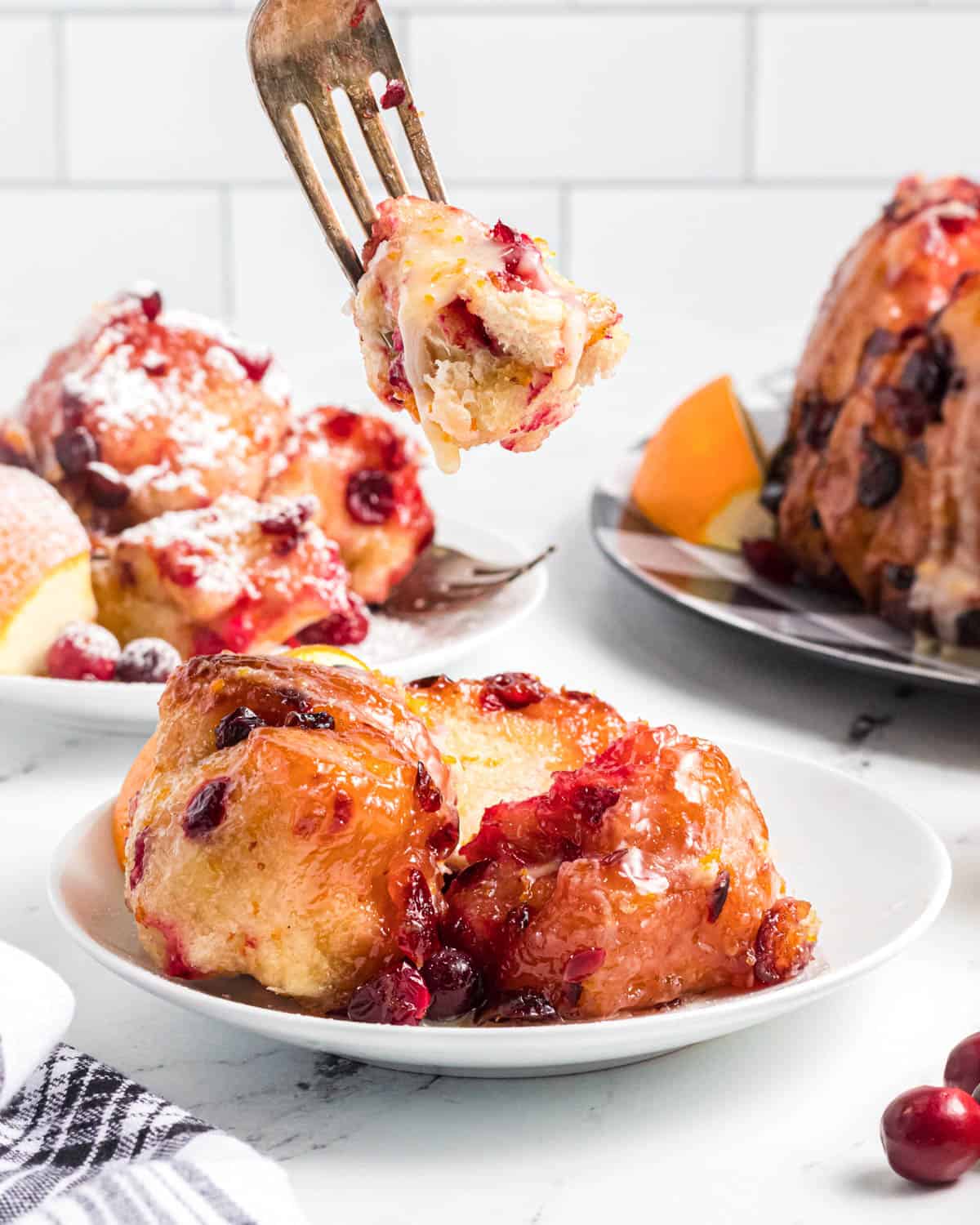 Easy Overnight Cranberry Orange Monkey Bread for Holidays